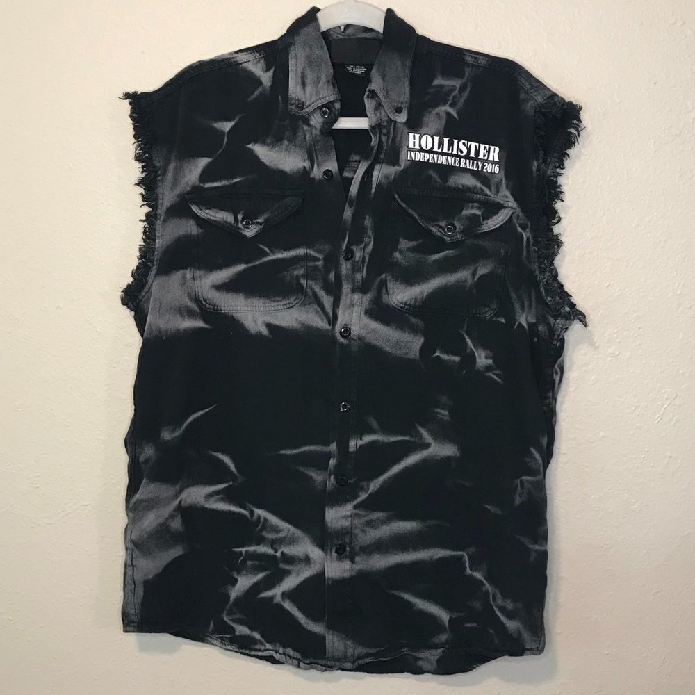 Biker Wear Independence Rally Black Tye Dye  Shirt
